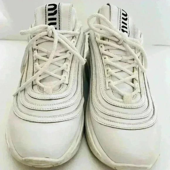 Miu Miu Crystal-Embellished Chunky Sneakers - Picture 2 of 9